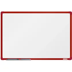 Whiteboard, Magnettafel boardOK, 600 x 900 mm, roter Rahmen