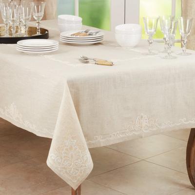 Saro Lifestyle Elegant Tablecloth With Embroidered Design