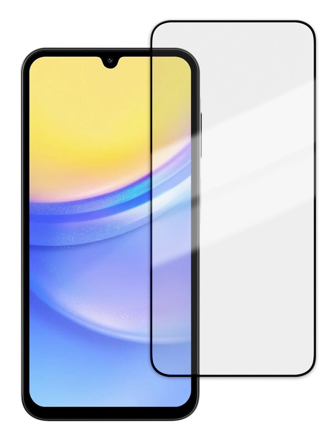 Vivanco Klare Bildschirmschutzfolie gehärtetes Glas 9H für Samsung Galaxy A15 Full Screen 64060