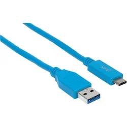 Manhattan USB-C 3.1 Gen2-Kabel, zertifiziert nach USB-IF (1 m, USB 3.2), USB Kabel