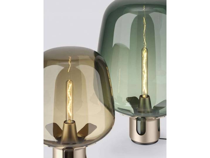 Flar Tischleuchte Medium Terra/Turquoise - Lodes - Wohnzimmer - Glas