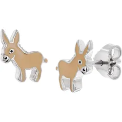 trendor 21096 Kinder-Ohrringe 925 Silber Ohrstecker Esel