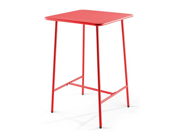 Garten-Hochtisch aus Metall 70x70x105 cm