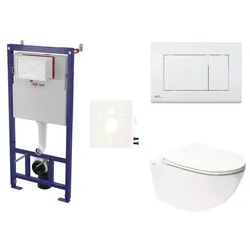 SAT Wand-WC Set für Vorwandmontage + SAT Infinitio WC SIKOSSINF20K