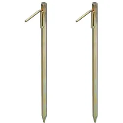 Relaxdays XXL Bodenanker 2er Set Gold