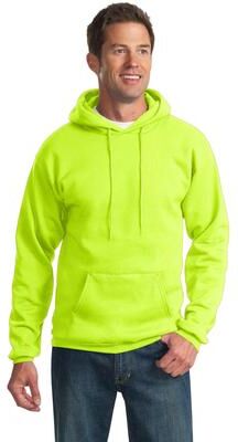 Port & Company PC90H Essential Fleece Pullover Hooded Sweatshirt in Safety Green size 2XL