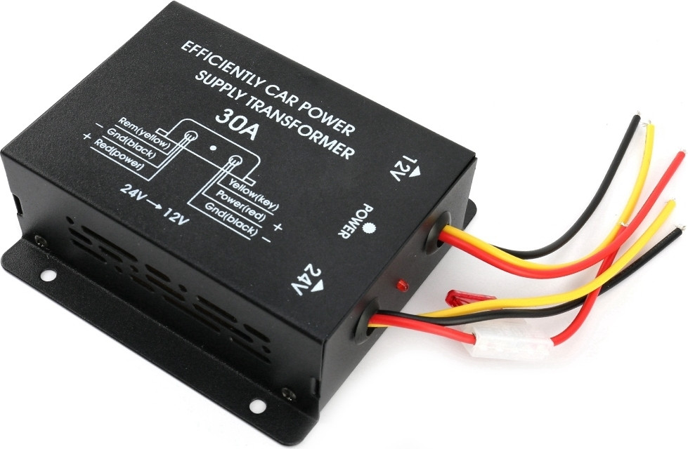 Cocosity 30A Voedingsomvormer voor voertuigen, 24V naar 12V stap-down converter