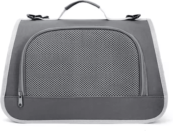Inspire Curations TravelNest Folding Airline Approved Pet Carrier For Cats & Small Dogs gray