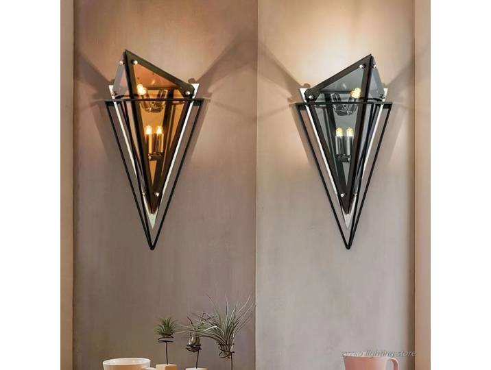 Applique murale Led postmoderne nordique créative salon couloir chambre lampe de chevet fond café diamant applique murale
