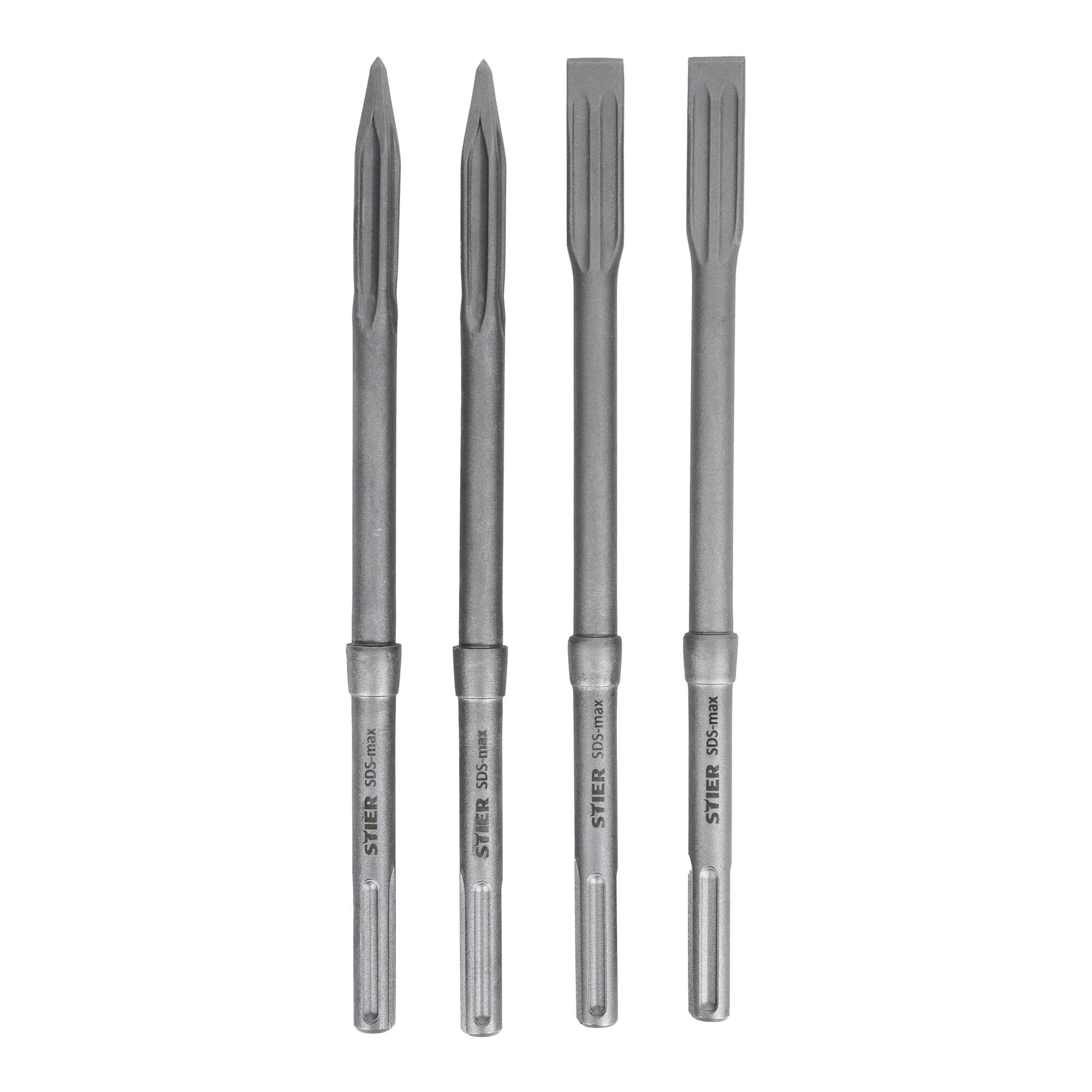 STIER Meißel-Set SDS-max 4-tlg. 400 x 25 mm / 400 mm (906570)