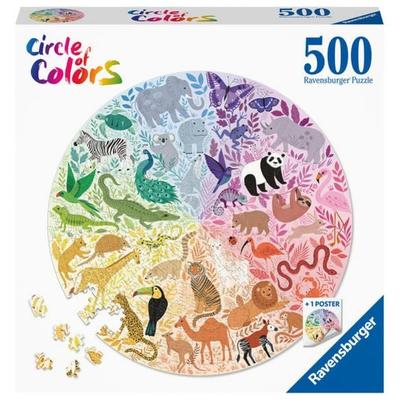 Puzzle Ravensburger Circle of Colors - Animals 500 Teile