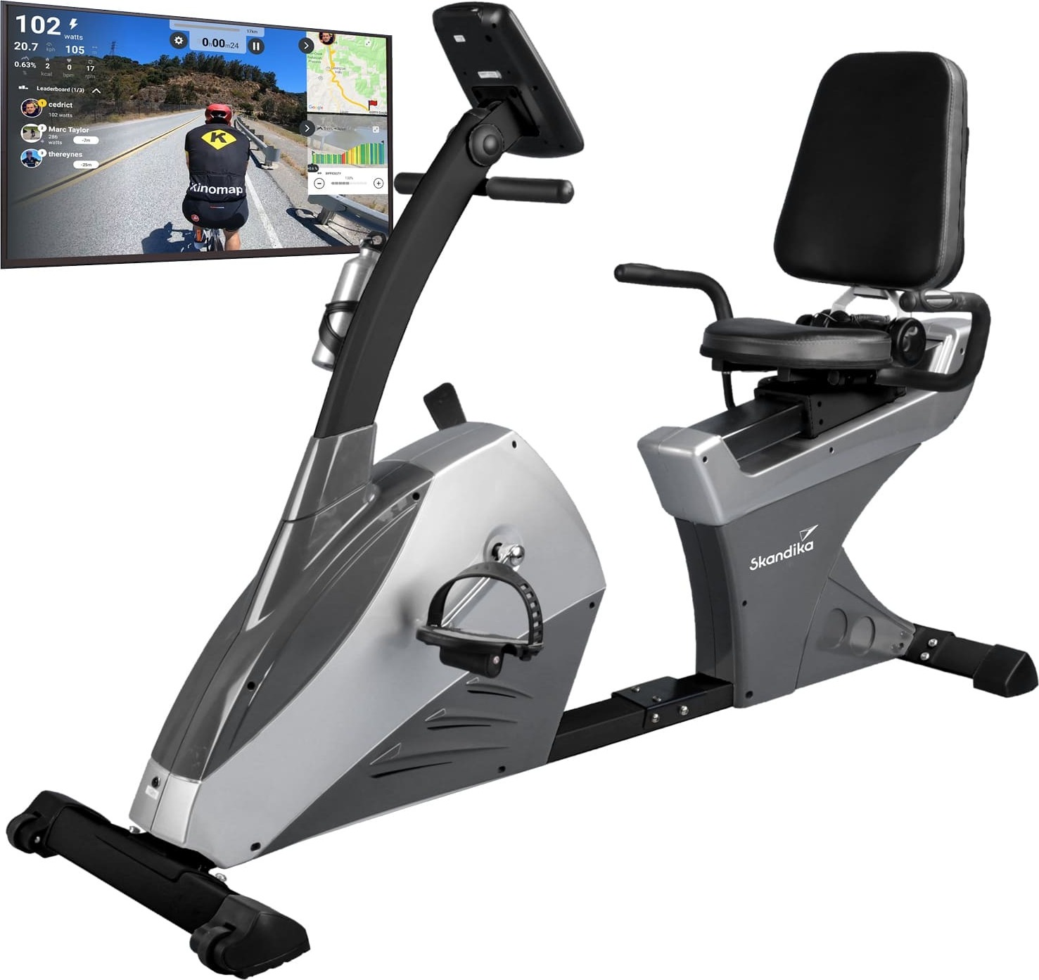 Skandika Centaurus Liege-Ergometer, 13kg Schwungmasse, 12 vorinstallierte Trainingsprogramme & Bluetooth Smartphone/Tablet App-Steuerung