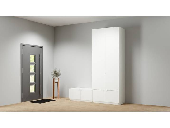 Weißer Garderobenschrank Premium Dekore Weiß Multiplex Kante