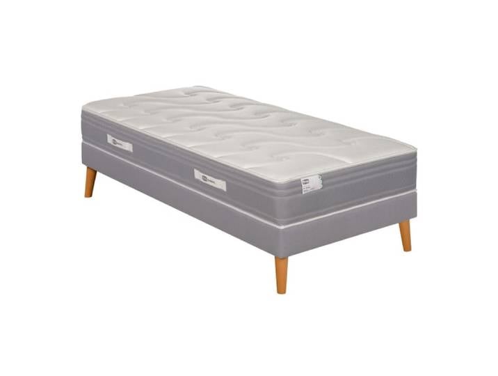 Ensemble 90x190 matelas ressorts ensachés mi-ferme h25 + sommier