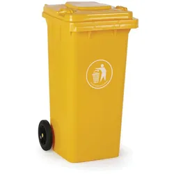 Plastik Mülltonne für mülltrennung, 120 l, gelb