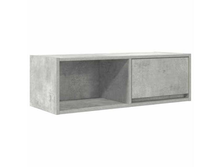 KUPTYERFG TV Wandschrank Betongrau 80x31x25,5 cm Hängeboard Lowboard Wandmontiertes TV Board im modernen Beton-Look für Wohnzimmer und Jugendzimmer mit viel Stauraum und robuster Ablage.