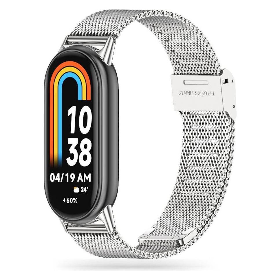 Tech MilaneseBand Strap for Xiaomi Smart Band 8 / 8 NFC - Silver (Edelstahl, Stainless Steel) (23228-0)
