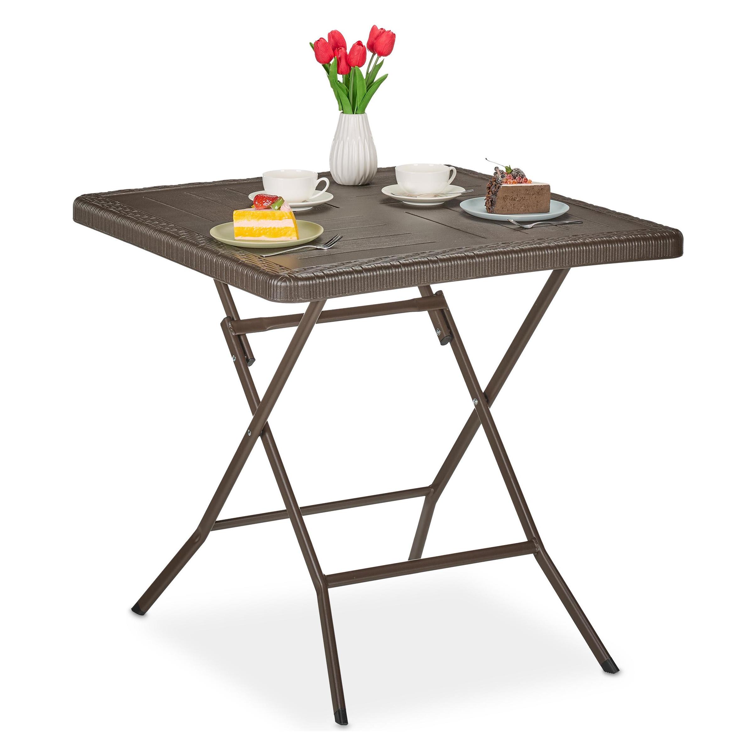 Relaxdays Gartentisch (78 x 78 x 74 cm) (4052025876081)