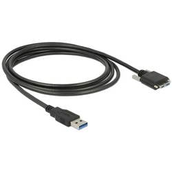 Delock USB-Kabel USB-A Stecker, USB-Micro-B Stecker 3.00 m Schwarz 83599