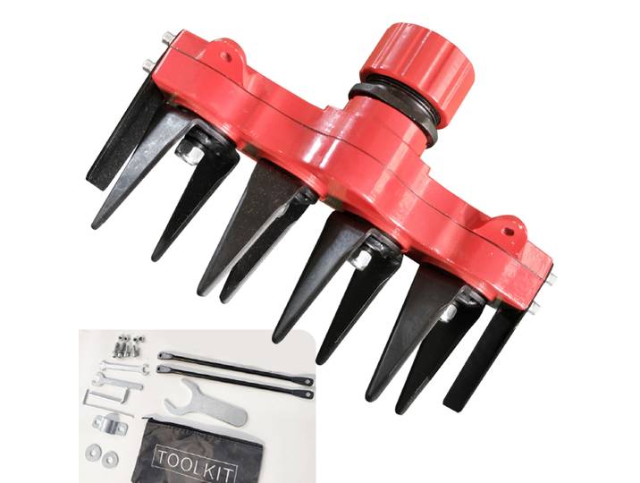 Tête de désherbage robuste pour ferme de jardinage, outil d'élimination de l'herbe, accessoire universel, roue de désherbage