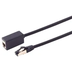 RJ45 Verlängerung Cat. 8.1, S/FTP, LSZH, 2000MHz, 40Gbit/s, schwarz - Länge: 1,5m