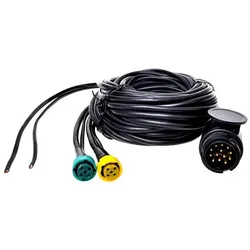 ProPlus 343092 Kabelsatz 7 Meter mit Stecker 13 polig 2 Steckverbinder 5 polig & DC Abgang 5 Meter