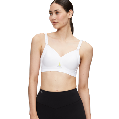 Sport-BH TRIACTION BY TRIUMPH "Triaction Gravity Lite P EX", Damen, Gr. 85, Cup D, weiß, Single Jersey, Obermaterial: 47% Polyester, 33% Polyamid, 20% Elasthan, kontrastfarbene Details, leicht glänzend, unifarben, körpernah, BHs Sport-BH,...