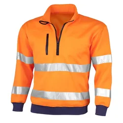 QUALITEX HIGH QUALITY WORKWEAR Sweatshirt signal warnorange Damen: 48 Herren: XL