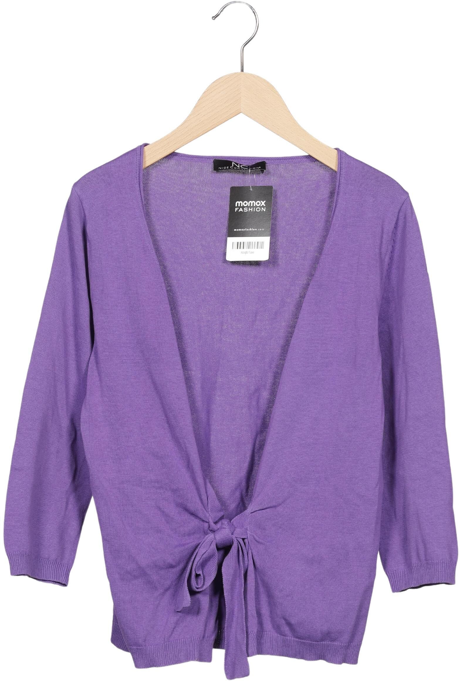Nice Connection Damen Strickjacke, Lila, Gr. EU 36, Baumwolle - Second Hand