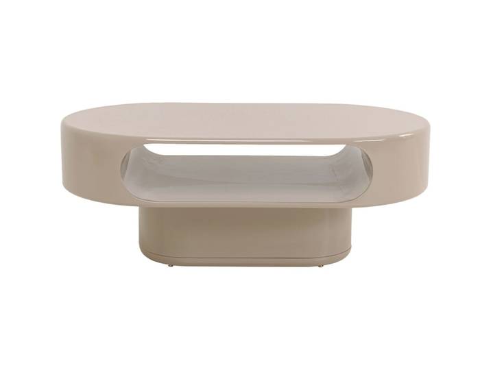 Table basse ovale taupe