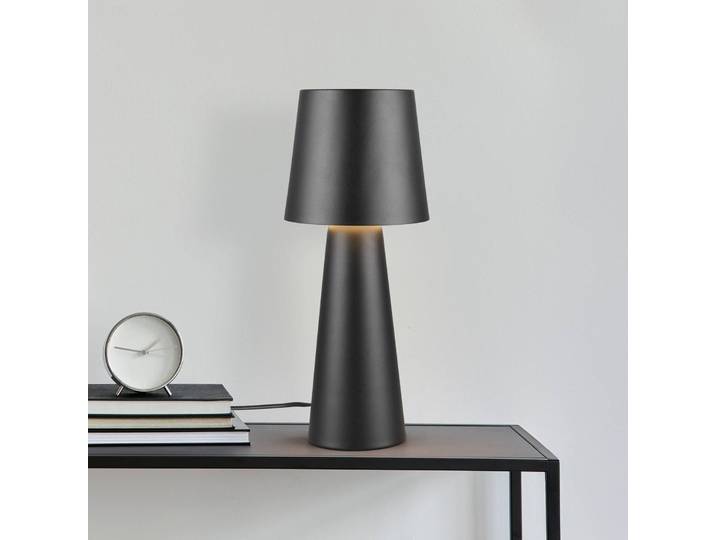 Trio Lighting Tischlampe Nubian, schwarz, für Wohn- / Esszimmer, Metall, Modern, Tischlampe