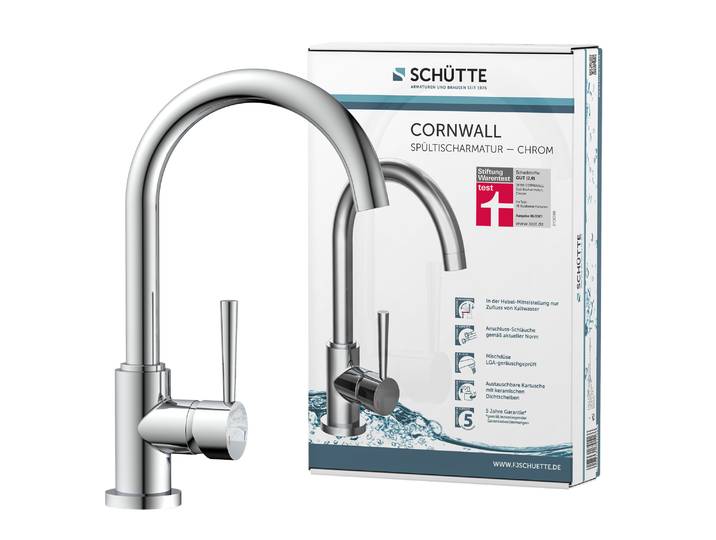 Robinet de cuisine SCHÜTTE CORNWALL\, robinet de cuisine avec bec pivotant