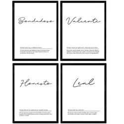 POSTER Set mit 4 WörterDefinitionen A3 Rahmenlos