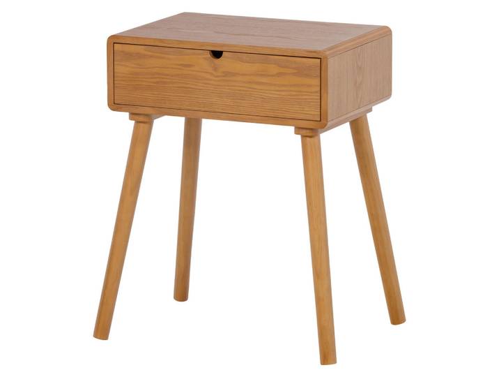 Livetastic Nachttisch Nelo, Braun, 1 Schublade(n) Schubladen, rechteckig, konisch, 36x54x30 cm, einfacher Aufbau, Schlafzimmer, Nachtkästchen
