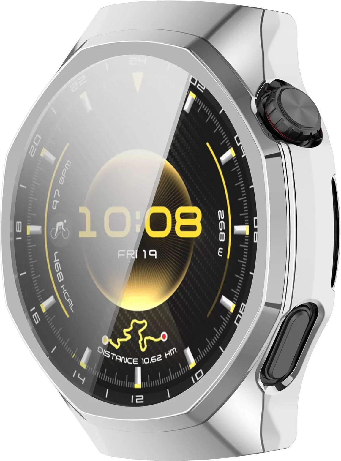 INF Vollständige TPU-Schutzhülle kompatibel mit Huawei Watch GT6 Pro - Silber