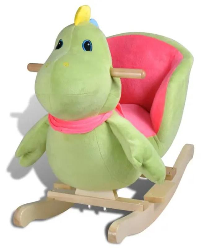 Zimilo Schommeldier Dinosaurus - Zacht Pluche - B/D/H: 60 x 32 x 54 cm