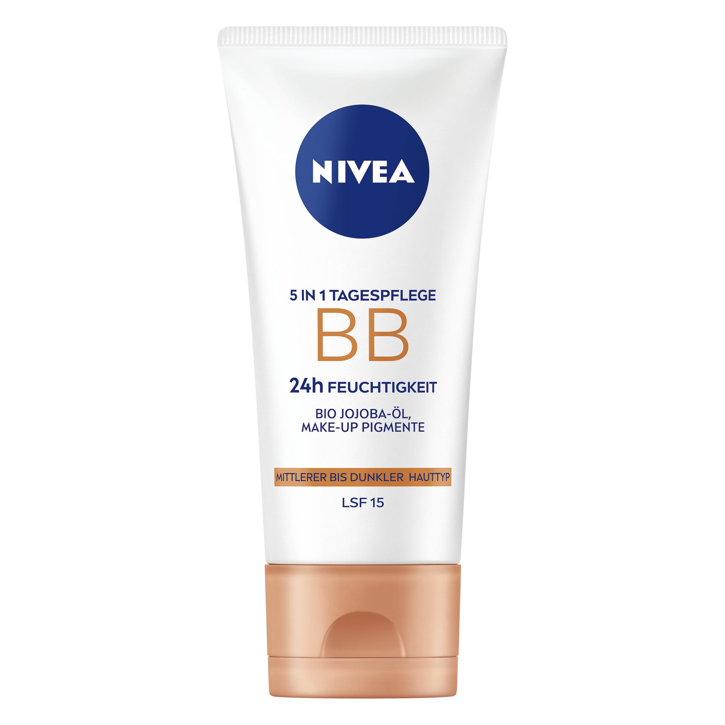 NIVEA BB Tagesplfege 5in1 Mittel LSF 15 (Beige, Medium, 50 ml) (82334-01000-30)