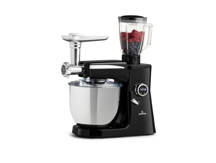 Klarstein Küchenmaschine, Universalküchenmaschinen, 3-in-1 Küchenmaschinen, Rührgeräte & Mixer, Teigmaschine mit Fleischwolf, Küchenmaschine, 2000 Watt Teigmaschine Knetmaschine 10L Schüssel