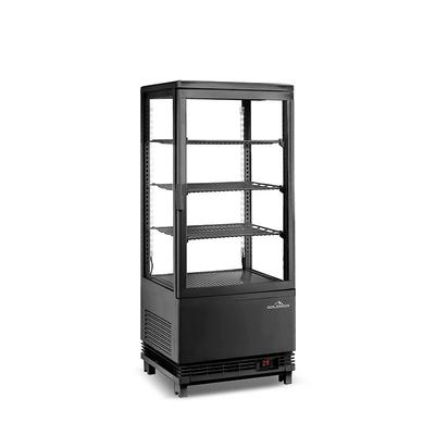 Positive schwarze Kühlvitrine 68 Liter Full Black PREMIUM - GOLDINOX
