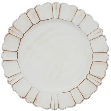 Saro Lifestyle Scalloped Ruffled Design Charger Plates (Set of 4)