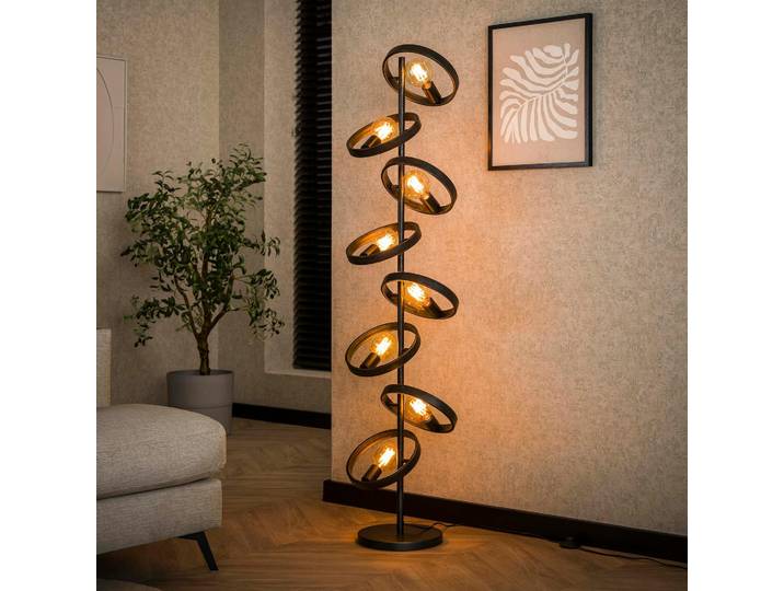 Lampadaire salon 8 anneaux RALF