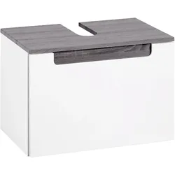 Waschbeckenunterschrank in Weiss/Eichefarbe 'Siena'