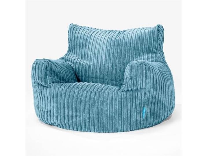 Lounge Pug Kindersessel Sitzsäck 3-8 Jahren, Türkis Cordstoff, Kinder Sitzsack-Sessel für Jungen & Mädchen, Kinderstuhl