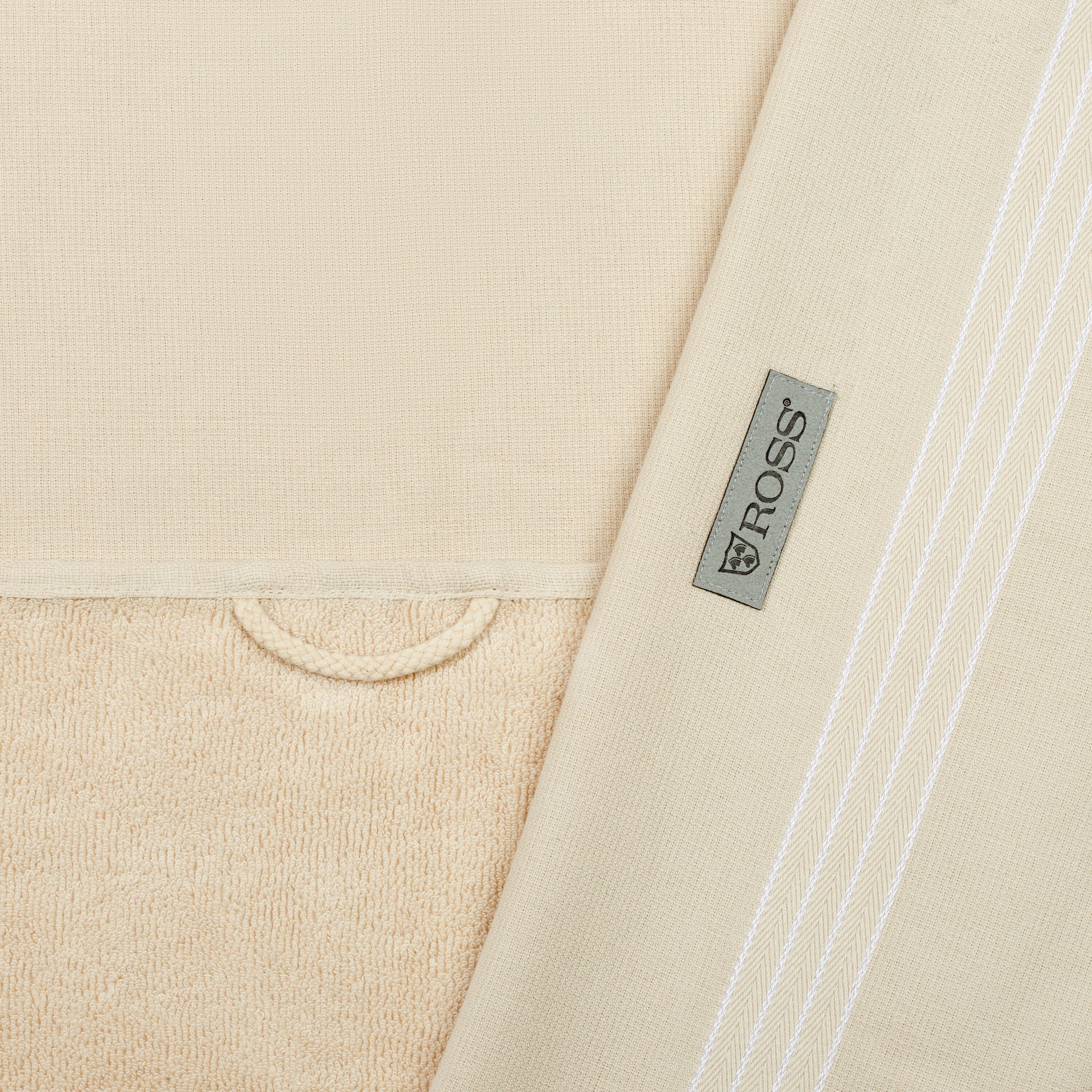 Hamamtuch ROSS "MAXI-Hamamtuch", beige (natur), B:150cm L:200cm, Frottier, Baumwolle, Handtücher, Hamamtuch, aus feinster Baumwolle natur B/L: 150cmx200cm, 1 Stk., Frottier