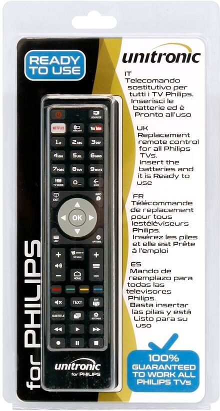 Comando Universal Dedicado p/ TVs LCD PHILIPS - UNITRONIC