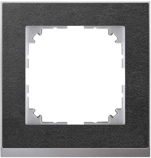Merten Cadre décoratif 1 poste ardoise/aluminium MEG4010-3669 (MEG4010-3669)