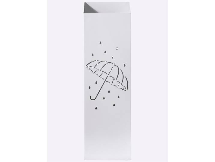 Schirmständer HEINE HOME, weiss (weiß), B:16cm H:49cm T:16cm, Metall, Regenschirmständer, Schirmständer