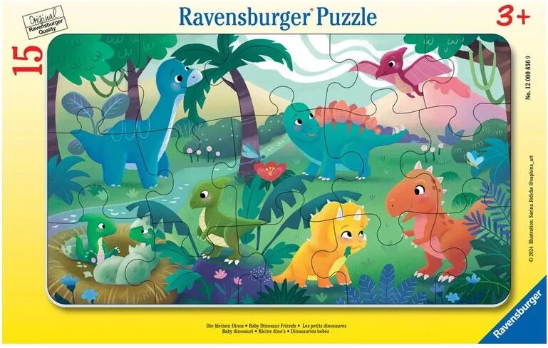 Ravensburger Puzzle cadre 15 pièces - Les petits dinosaures