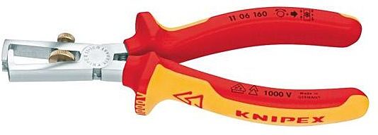 KNIPEX Abisolierzange 1106160, 160mm Mit Öffnungsfeder, universal