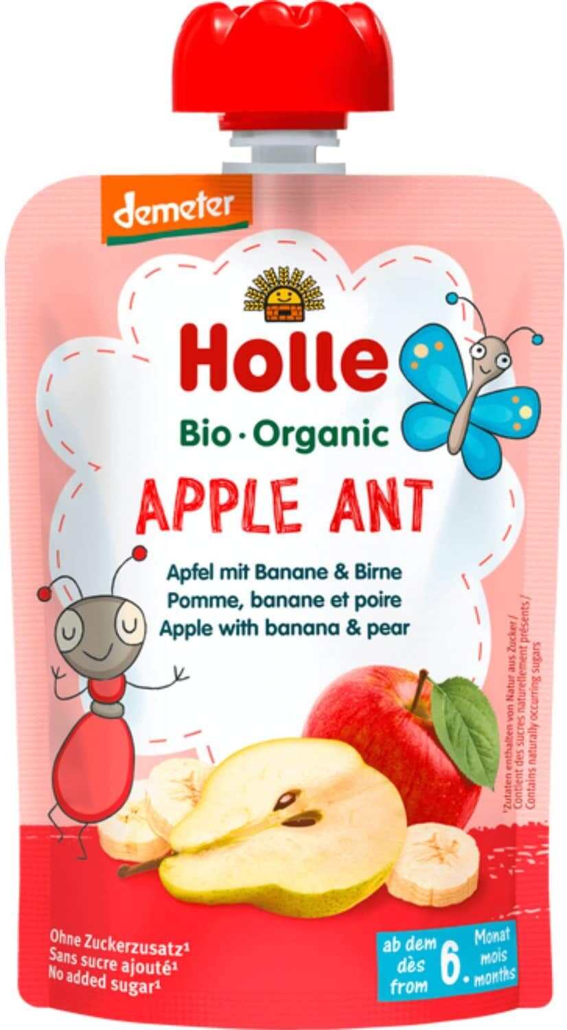 Holle Frasco de Manzana Hormiga Plátano Pera 100 g